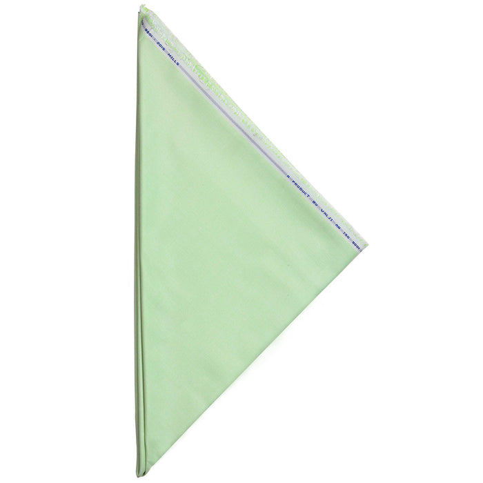 Apple Green Solid Men's Cotton Unstitched Office Uniform Shirt Fabrics