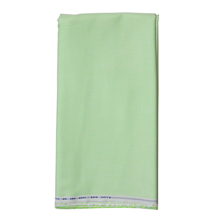 Apple Green Solid Men's Cotton Unstitched Office Uniform Shirt Fabrics