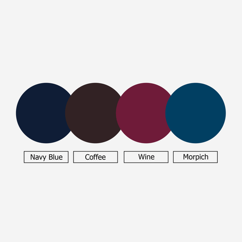 Dupatta Ombre - Navy Blue, Coffee, Wine, Morpich - Pack of 4