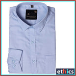 Light Blue Plain Corporate Uniforms Shirts For Office Staff