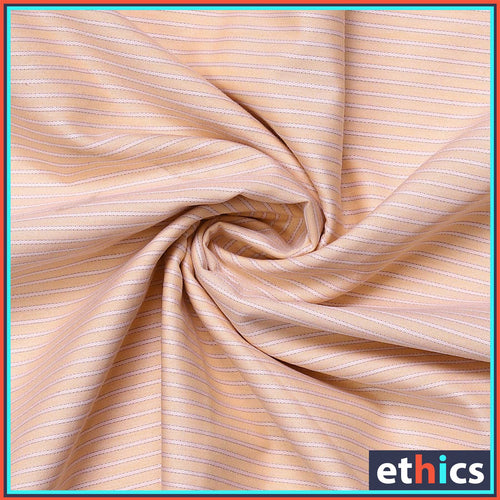 Peach Stripes Mens Office Readymade Shirt For Office Workwear
