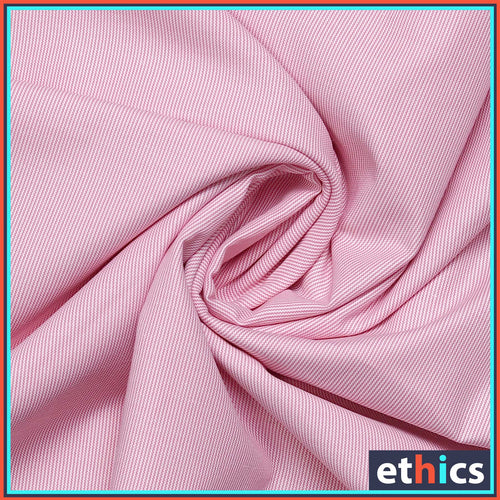 Pink Micro Stripes Mens Uniform Shirts For Corporate Office