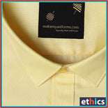Yellow Solid Mens Uniform Shirts For Corporate Workforce