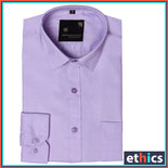 Lavender Men's Plain Formal Uniform Shirts For Office Staff