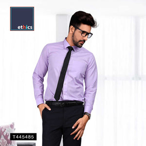 Lavender Men's Plain Formal Uniform Shirts For Office Staff