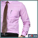 Purple Mens Plain Readymade Uniform Shirts For Corporate Staff