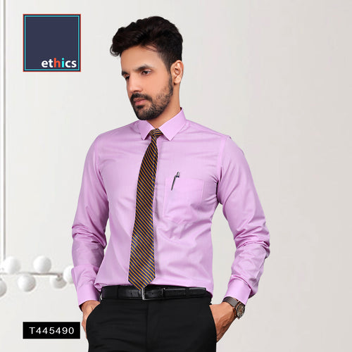 Purple Solid Men's Cotton Corporate Office Wear Unstitched  Shirt Fabrics