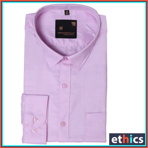 Purple Mens Plain Readymade Uniform Shirts For Corporate Staff