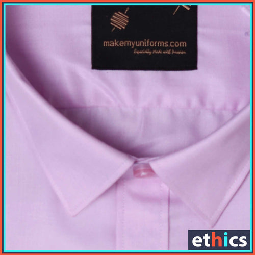 Purple Mens Plain Readymade Uniform Shirts For Corporate Staff