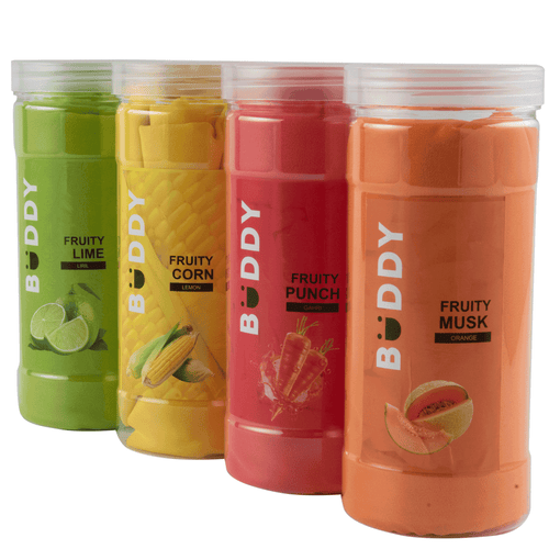 Dupatta Fruity - Gajri, Orange, Liril, Lemon - Pack of 4
