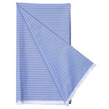 Blue Stripes Men's Cotton Plain Unstitched  Shirt Fabric For Corporate Uniforms