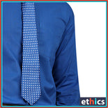 Solid Blue Mens Formal Uniform Shirt For Corporate Office Staff