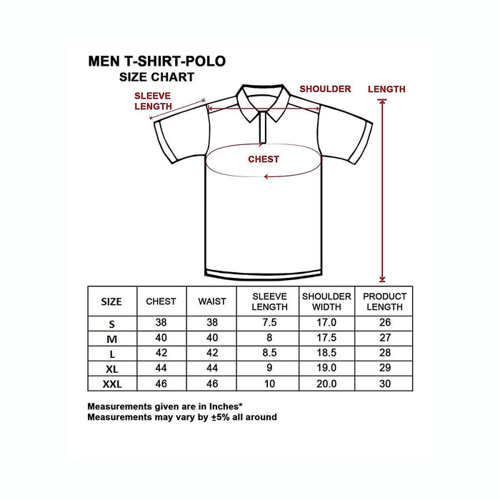 Men's Solid Cotton Blend Regular Fit Polo Neck Half Sleeve Highline T-Shirt