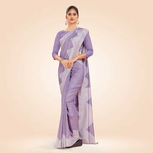 Sky Blue Women's Premium Mulberry Silk Plain Gaala Border SchoolUniform Saree