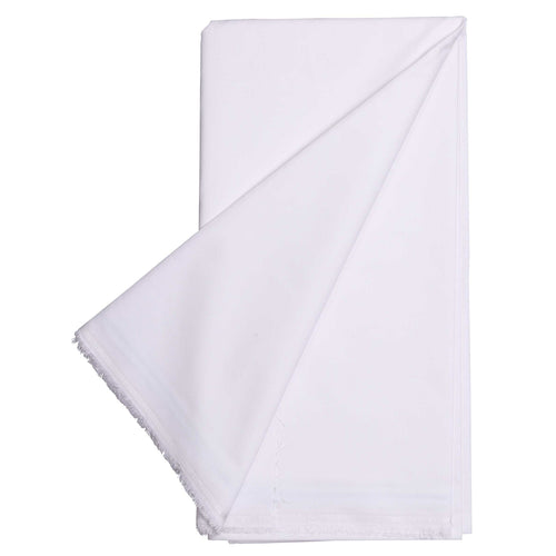 White Plain Men's Cotton Corporate Workwear Uniform Unstitched Shirt Fabrics