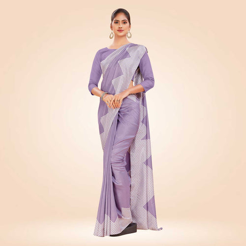 Sky Blue Women's Premium Mulberry Silk Plain Gaala Border SchoolUniform Saree