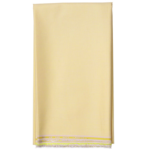 Yellow Solid Men's Cotton Corporate Workwear Unstitched  Uniform Shirt Fabrics