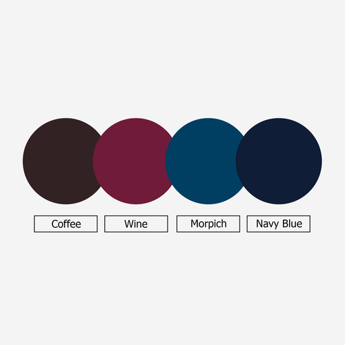 The Dupatta Ombre - Coffee, Wine, Morpich, Navy Blue - Pack of 4