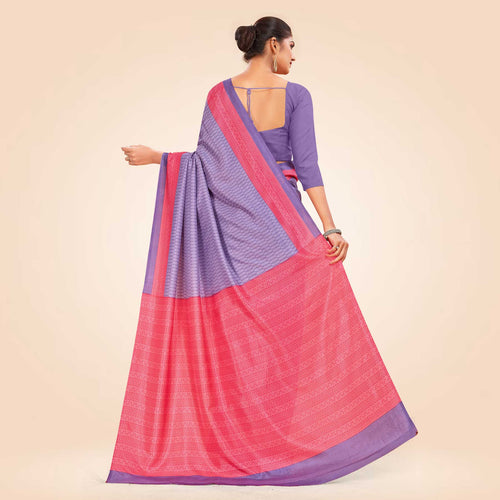 Grey and Turquoise Women's Premium Mulberry Silk Small Butty Hospital Uniform Saree