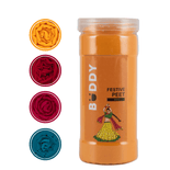 Dupatta Festive - Gold, Red, Rani, Rama - Pack of 4