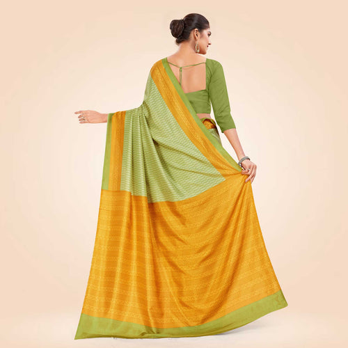Grey and Turquoise Women's Premium Mulberry Silk Small Butty Hospital Uniform Saree